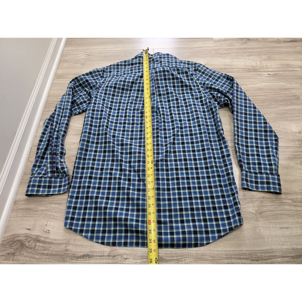 Duluth Trading Co Mens Large Blue Button Shirt Check - Picture 8 of 8
